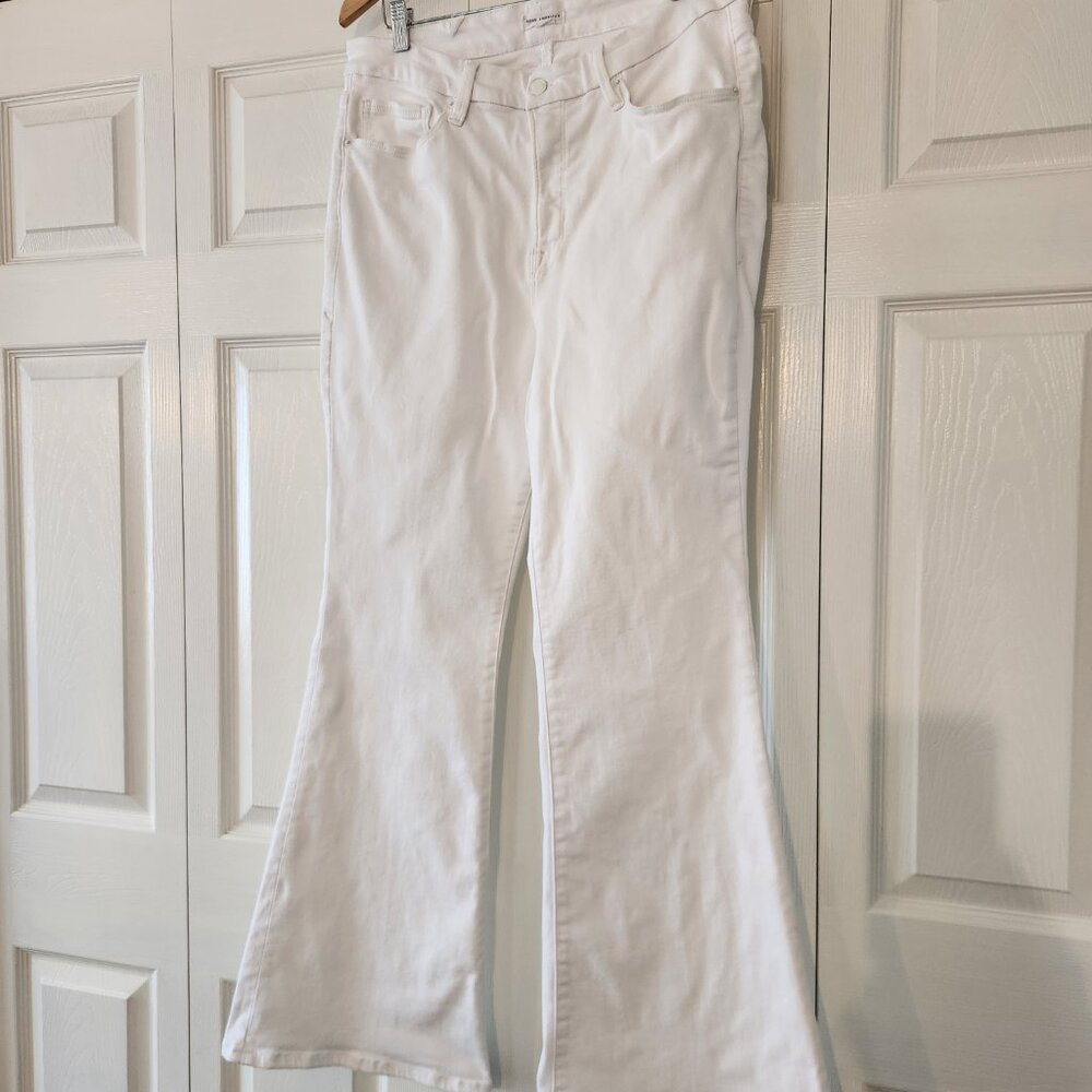 Good American White Good Legs High Rise Flare Jeans Denim - Picture 2 of 13